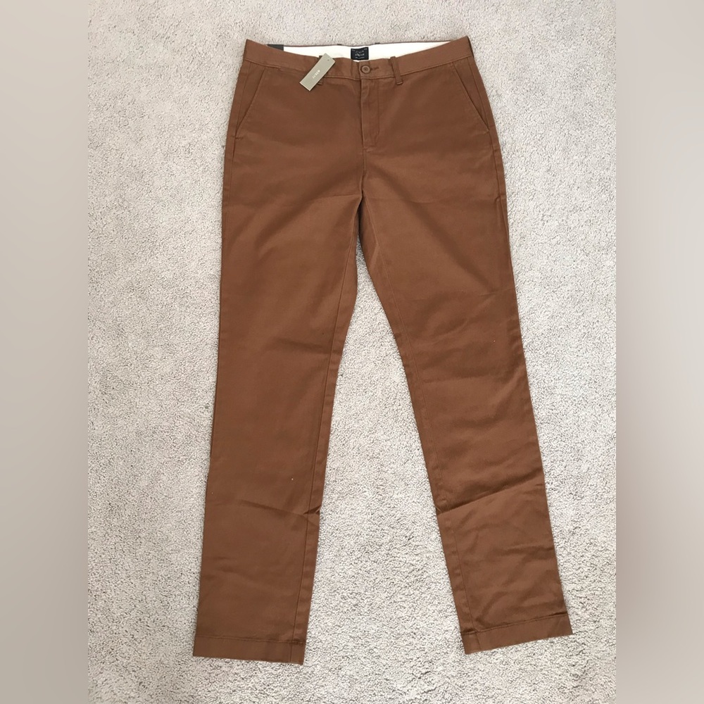 J Crew Mens NWT straight fit stretch chino pant